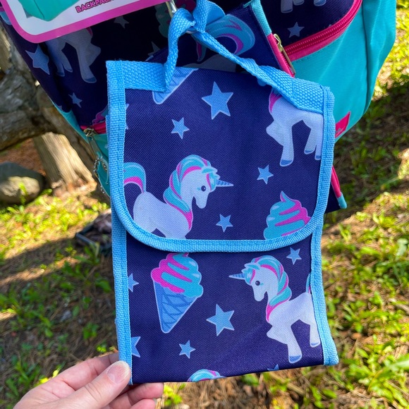 Five-Piece Unicorn Backpack Set NWT - Picture 5 of 6